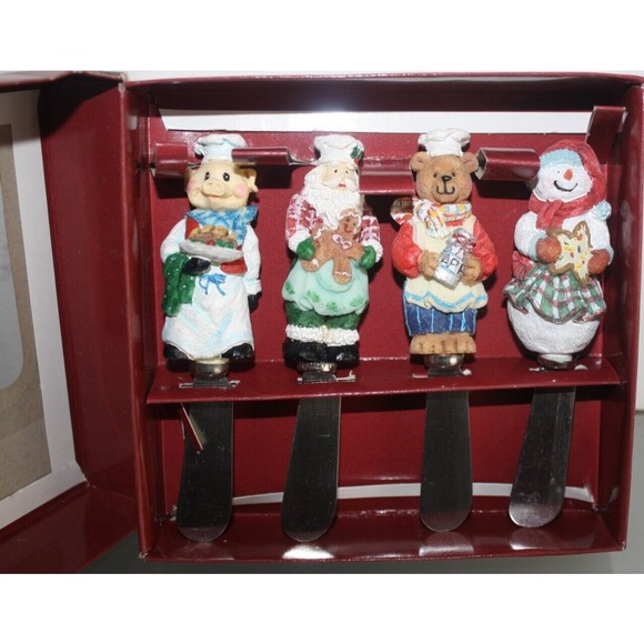 Vintage 1998 Santa's Workbench Holiday Spreaders New Old Stock Santa Pig Bear SM - Picture 3 of 6